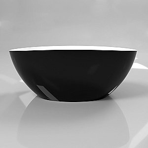 Ванна из искусственного камня WhiteCross Onyx A 160x75 черный/белый глянец купить в интернет-магазине Sanbest