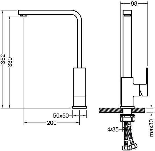 Смеситель для кухни Aquatek Либра AQ1680CR хром купить в интернет-магазине сантехники Sanbest