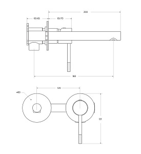 Смеситель для раковины Cezares RELAX-BLI2-2-01-W0 хром купить в интернет-магазине сантехники Sanbest