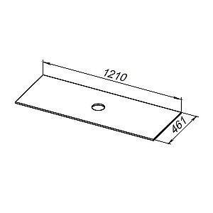 Столешница Allen Brau REALITY 121 1.32026.K белая для ванной в интернет-магазине сантехники Sanbest