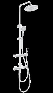 Душевая система с термостатом WONZON & WOGHAND Plate WW-C3017-A1-MW белый матовый купить в интернет-магазине сантехники Sanbest