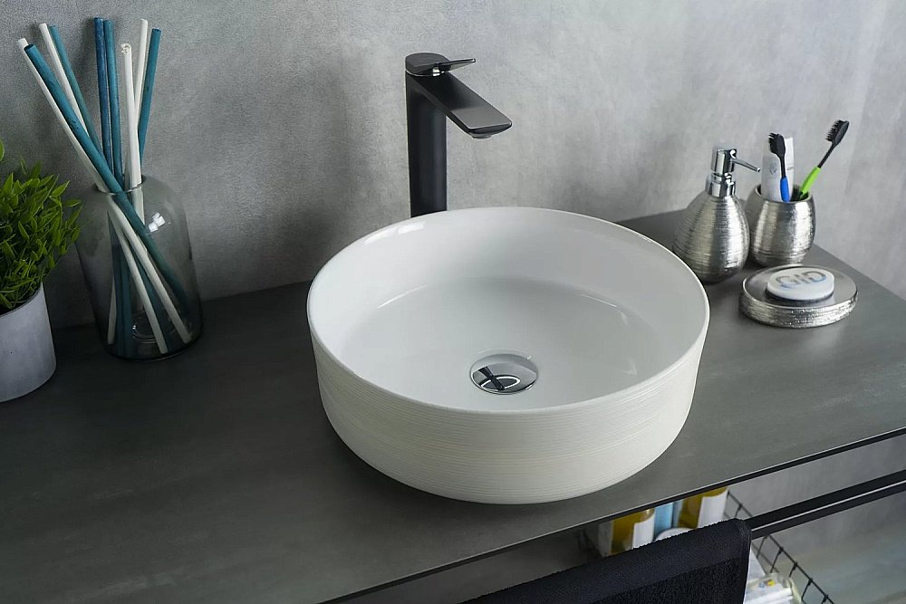 Раковина накладная Gid 36 D1357h028 53329 кремовая, белая купить в интернет-магазине Sanbest