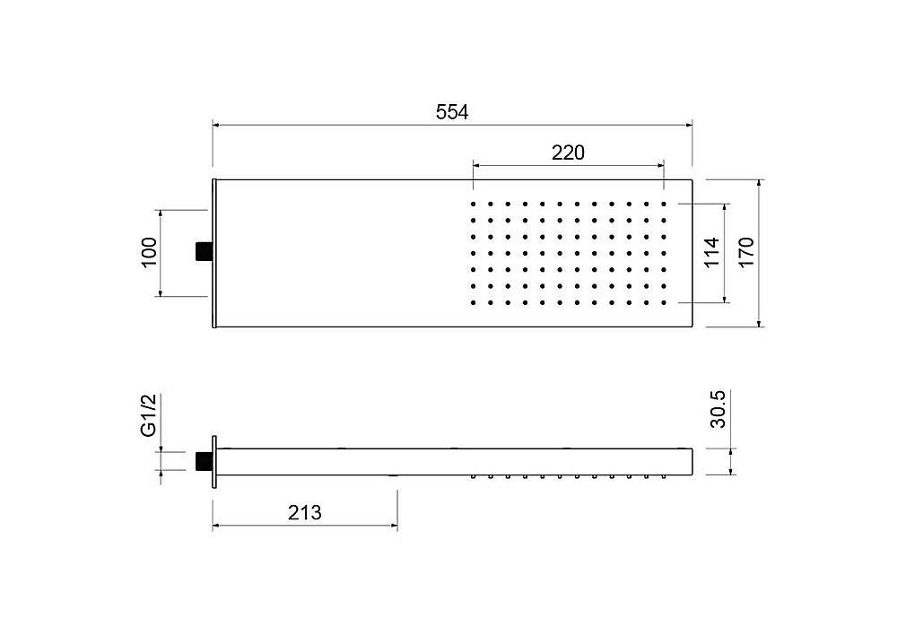 Верхний душ Aquatek AQ2084MB черный матовый купить в интернет-магазине сантехники Sanbest