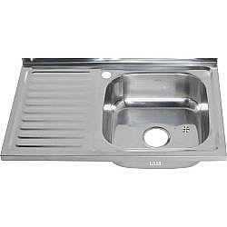 Мойка кухонная с сифоном Melana 005 t R (*10) чаша справа купить в интернет-магазине сантехники Sanbest