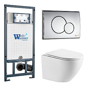 Унитаз с инсталляцией WeltWasser MARBERG 507 + MERZBACH 043 MT-WT + MAR 507 RD купить в интернет-магазине Sanbest