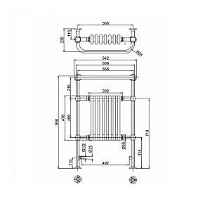 Полотенцесушитель Burlington Trafalgar R1 GOL купить в интернет-магазине сантехники Sanbest
