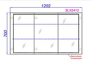 Зеркальный шкаф Aqwella Simplex 120 SLX0412 серый купить в интернет-магазине сантехники Sanbest