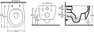 Унитаз подвесной Isvea Sentimenti Neo 10AR02010SV-2P изумрудный матовый, безободковый купить в интернет-магазине Sanbest