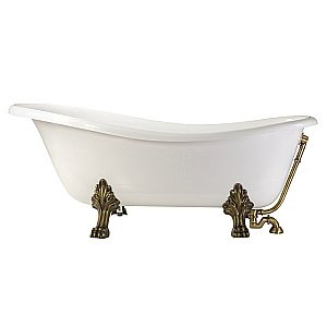Ванна Migliore Bella на лапах LEONE STANDART 26916 170х80 белая,бронза купить в интернет-магазине Sanbest
