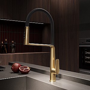 Смеситель для кухни Vincea VKF-118BG брашированное золото купить в интернет-магазине сантехники Sanbest