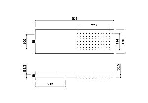 Верхний душ Aquatek AQ2084MB черный матовый купить в интернет-магазине сантехники Sanbest