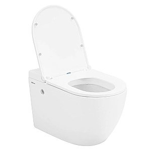 Унитаз подвесной Abber Bequem AC1108P белый, с крышкой микролифт, безободковый купить в интернет-магазине Sanbest