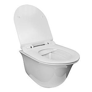 Унитаз подвесной Azario Felice AZ-0051 белый, безободковый, с крышкой микролифт купить в интернет-магазине Sanbest