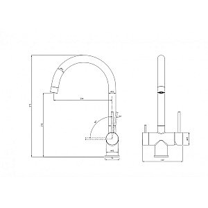 Смеситель для кухни Milacio Ultra MCU.554.GD золото купить в интернет-магазине сантехники Sanbest