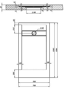 Душевой поддон Aquanet Delight 140x80 белый купить в интернет-магазине Sanbest