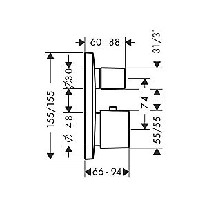 Смеситель для душа Hansgrohe PuraVida 15775400 белый/хром купить в интернет-магазине сантехники Sanbest