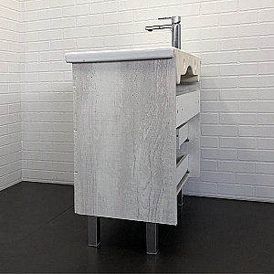 Тумба с раковиной Comforty Никосия 00-00005793 70 дуб белый для ванной в интернет-магазине Sanbest