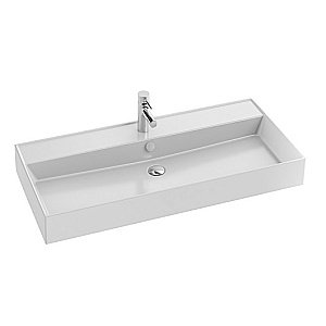 Тумба с раковиной Jacob Delafon VIVIENNE 100 белый глянцевый/серый матовый для ванной в интернет-магазине Sanbest