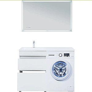 Тумба с раковиной Aquanet Вега 120 329124 белая для ванной в интернет-магазине Sanbest