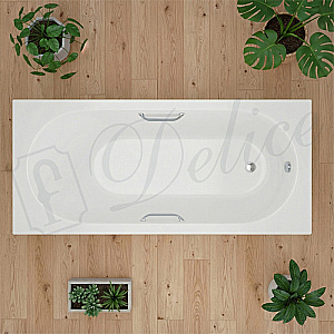 Ванна Delice Bravo DLR330064R-M 180х70 белая матовая/ручки хром купить в интернет-магазине Sanbest
