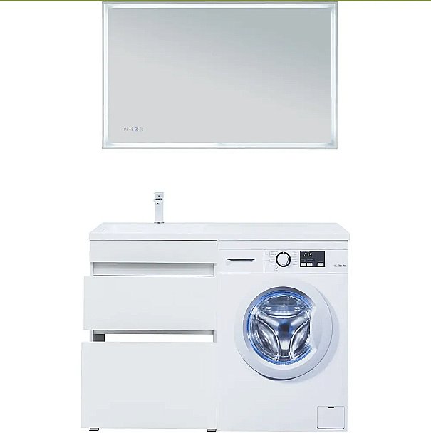 Тумба с раковиной Aquanet Вега 120 329124 белая для ванной в интернет-магазине Sanbest