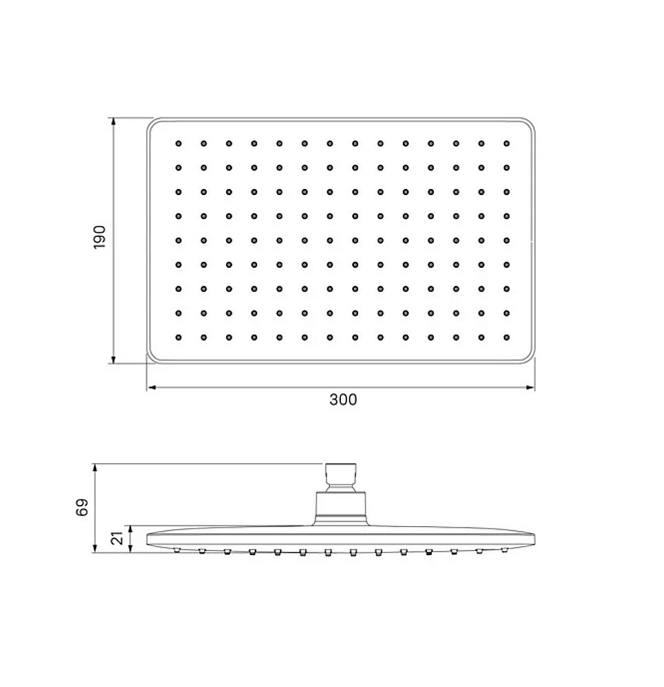 Верхний душ Iddis Slide SLI31BPi64 черный матовый купить в интернет-магазине сантехники Sanbest