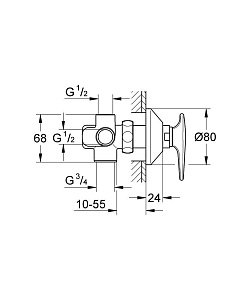 Переключатель Grohe 29704 000 для смесителя в интернет-магазине сантехники Sanbest