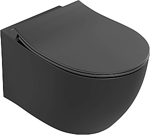 Унитаз подвесной Allen Brau Fantasy 3 Vortex 4.11035.31 черный матовый, с крышкой микролифт, слив торнадо купить в интернет-магазине Sanbest