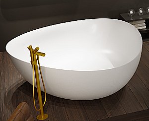 Ванна из искусственного камня Riho Oviedo 160x160 B125001105 белая матовая купить в интернет-магазине Sanbest