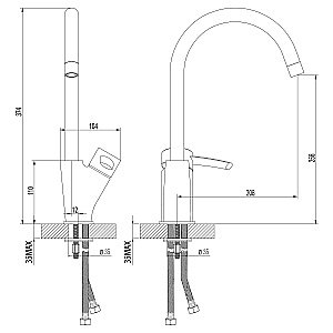 Смеситель для кухни Lemark Atlantiss LM3205C купить в интернет-магазине сантехники Sanbest
