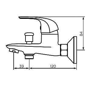 Смеситель для ванны Dorff Stark D1101000 хром купить в интернет-магазине сантехники Sanbest