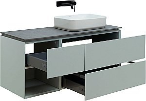 Тумба с раковиной Allen Brau INFINITY 120 папирус матовый для ванной в интернет-магазине Sanbest