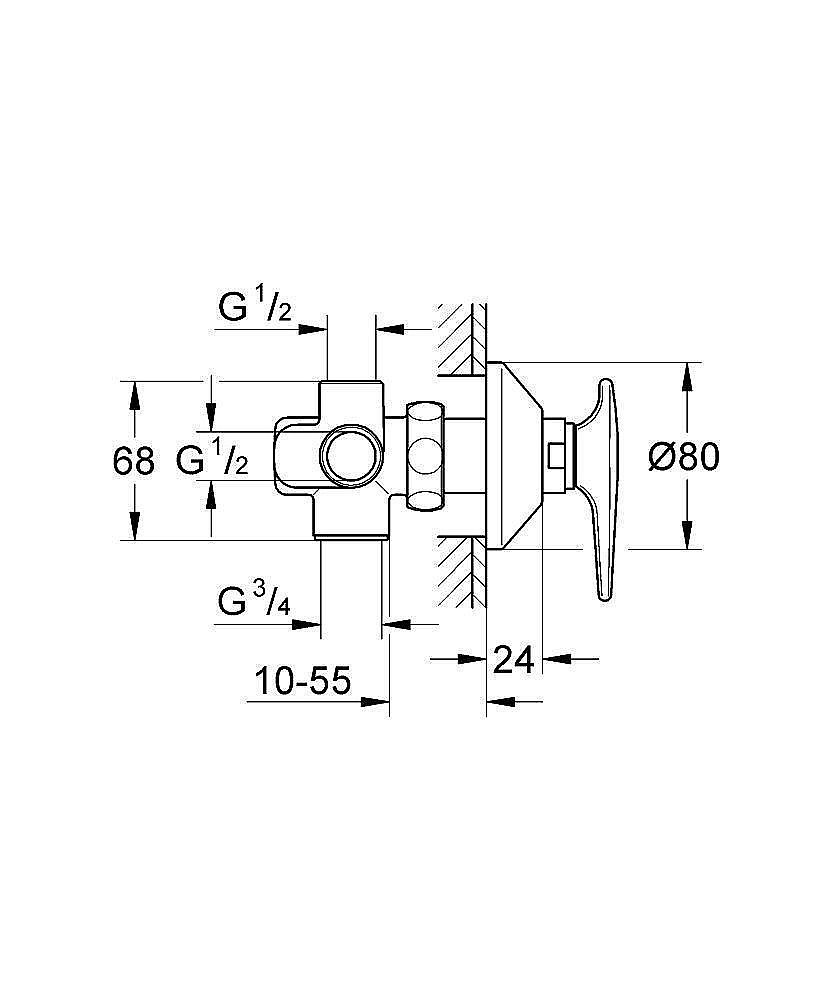 Дивертор Grohe 29704 000 для смесителя в интернет-магазине сантехники Sanbest