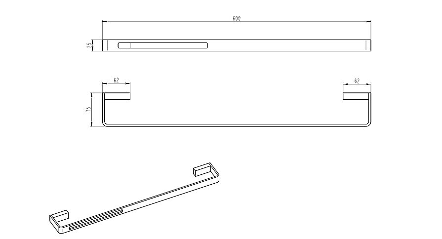 Полотенцедержатель Boheme Q 10942-BR бронза купить в интернет-магазине сантехники Sanbest