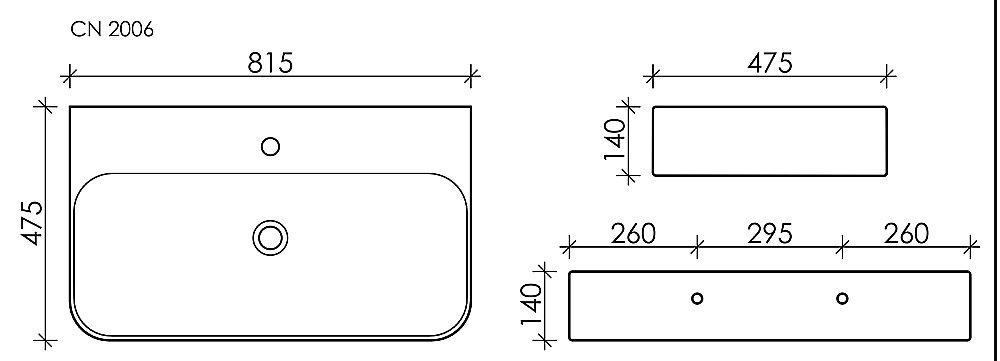 Раковина Ceramica Nova Aura 80 CN2006 купить в интернет-магазине Sanbest