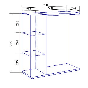 Зеркало со шкафом Loranto Дина 75 белое купить в интернет-магазине сантехники Sanbest
