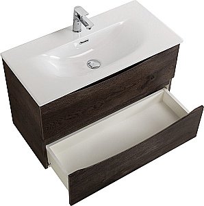 Тумба с раковиной BelBagno MARINO-CER-MINI-800-2C-SO-RNG-P Rovere Nature Grigio для ванной в интернет-магазине Sanbest