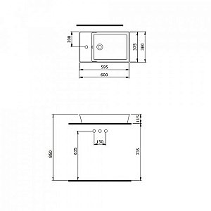 Раковина Berges Ego SL 60 182013 белая купить в интернет-магазине Sanbest