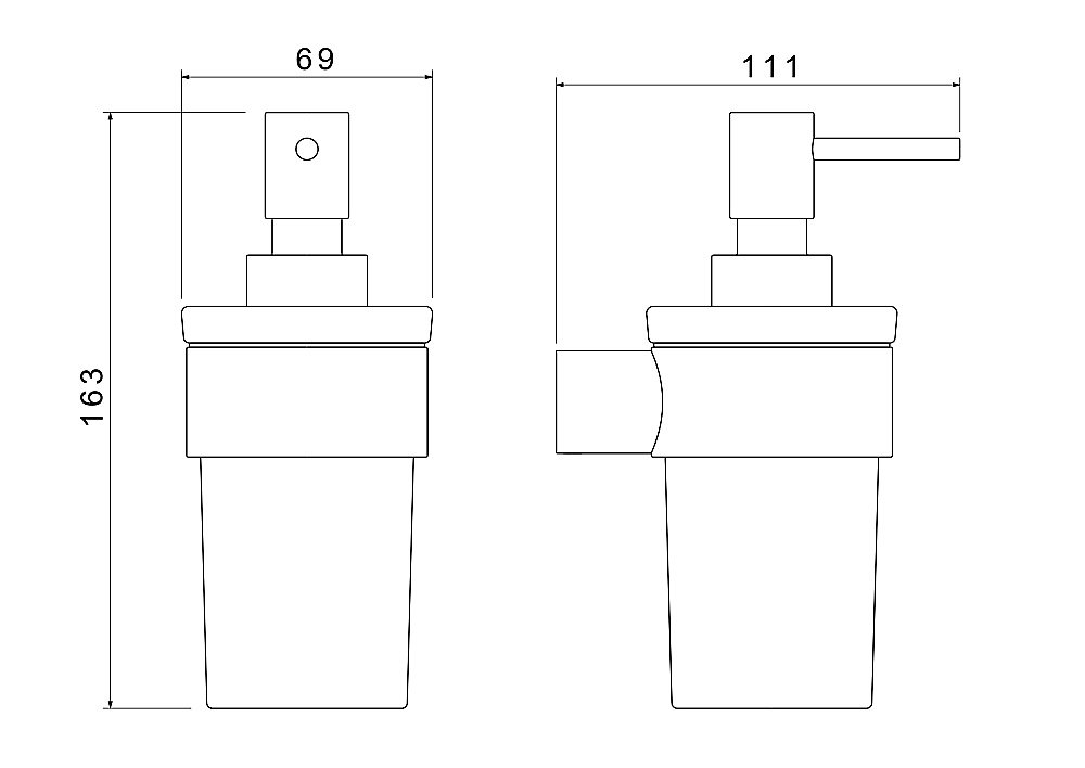 Диспенсер Aquatek Лира AQ4405MB стекло матовое/черный матовый купить в интернет-магазине сантехники Sanbest