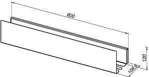 Полка Aquanet Магнум 334111 60 сталь браш купить в интернет-магазине сантехники Sanbest