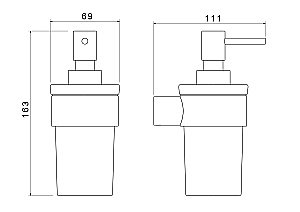 Диспенсер Aquatek Лира AQ4405MB стекло матовое/черный матовый купить в интернет-магазине сантехники Sanbest