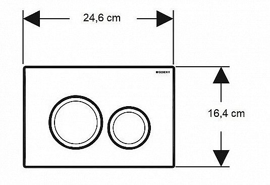 Кнопка для инсталляции Geberit Delta20 115.127.21.1 глянцевый хром купить в интернет-магазине сантехники Sanbest