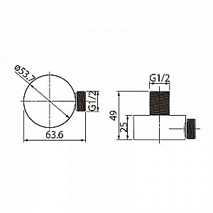 Подключение для шланга Iddis Ray 002SB00i62 купить в интернет-магазине сантехники Sanbest