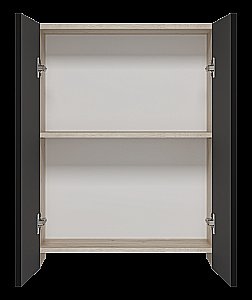 Шкаф подвесной Misty Поло 60 О-Пол08060-014По Антрацит / Дуб Галифакс белый для ванной в интернет-магазине сантехники Sanbest