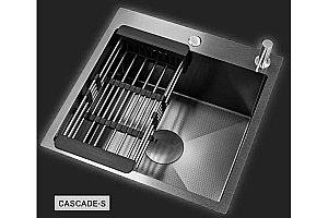 Мойка кухонная Esbano Cascade-S ESMKCASCS темная сталь купить в интернет-магазине сантехники Sanbest