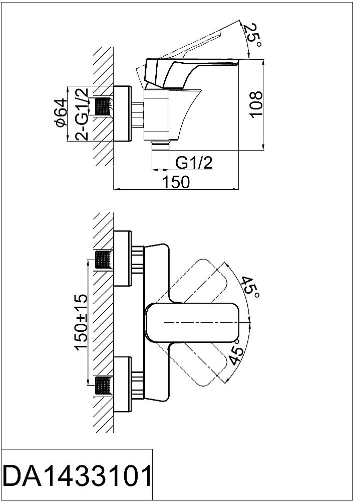 Смеситель для душа D&K Berlin Humboldt DA1433112 зеленый/хром купить в интернет-магазине сантехники Sanbest