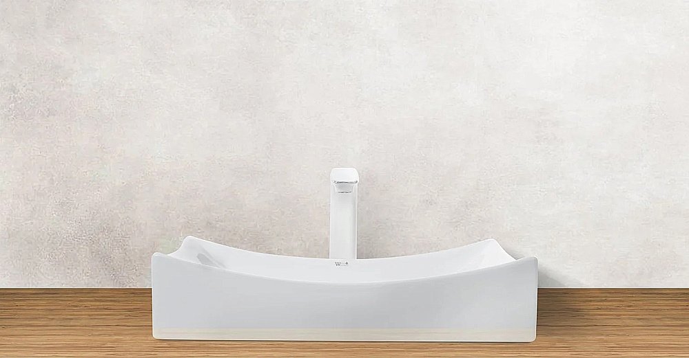 Раковина накладная WeltWasser WW ELBACH 1002 55 белая купить в интернет-магазине Sanbest