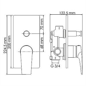 Смеситель для душа WasserKRAFT Wiese 8461 купить в интернет-магазине сантехники Sanbest