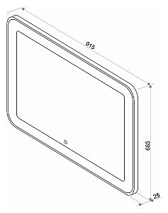 Зеркало Континент Velvette ЗЛП83 91,5x68,5 в ванную от интернет-магазине сантехники Sanbest
