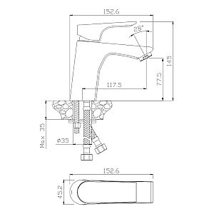 Смеситель для раковины Olive's Porto 11100PR купить в интернет-магазине сантехники Sanbest